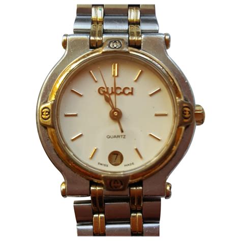 vintage gucci gold-tone quartz women's watch|old gucci watches ladies.